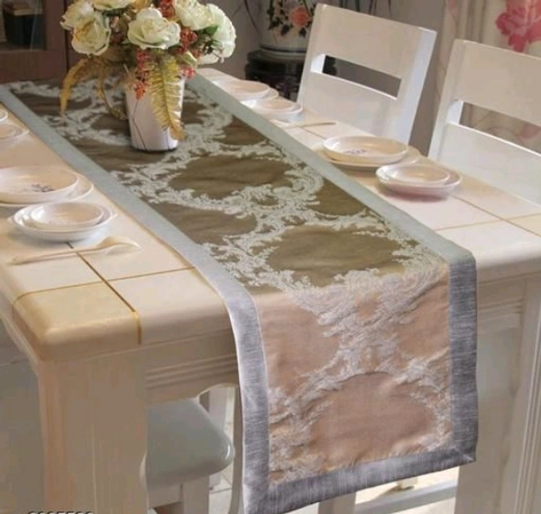 ELITE jacquard  Design  Polyster Table Runner - Polyster, Jacquard, Pack of1